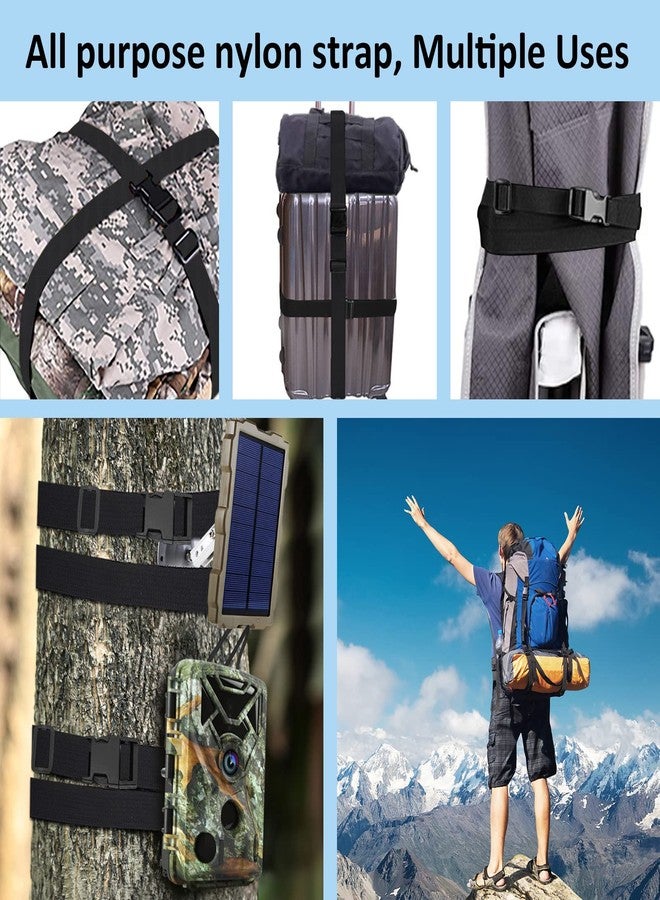 Ayifan 6 Pack Nylon Tie Down Straps 1" x 60" Lashing Straps with Quick Release Adjustable Buckles for Suitcases,Backpacking, Trail Camera,Sleeping Bag,Travel Belt Black - Image 5
